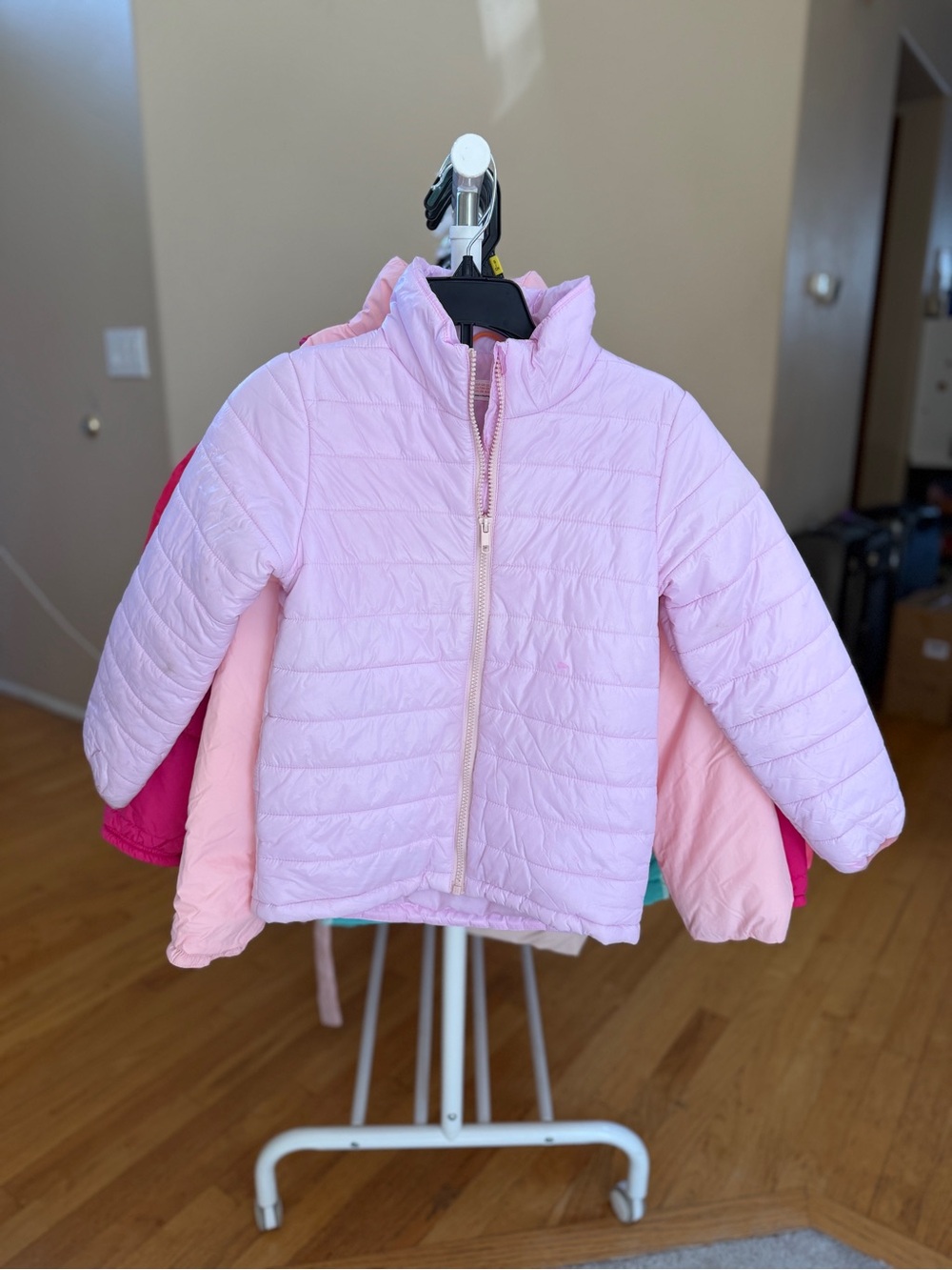 H&M Light Pink Quilted Puffer Jacket for Kids